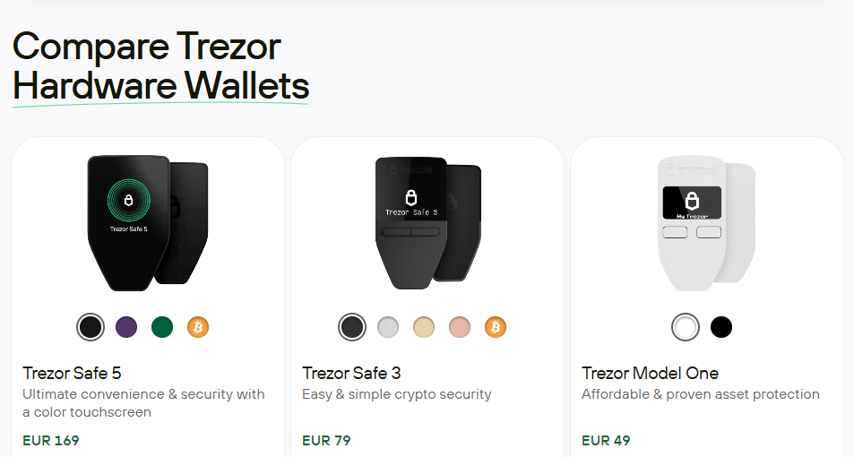 Trezor wallets