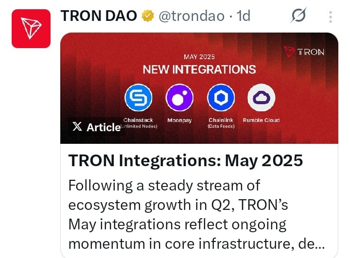 Tron tweet