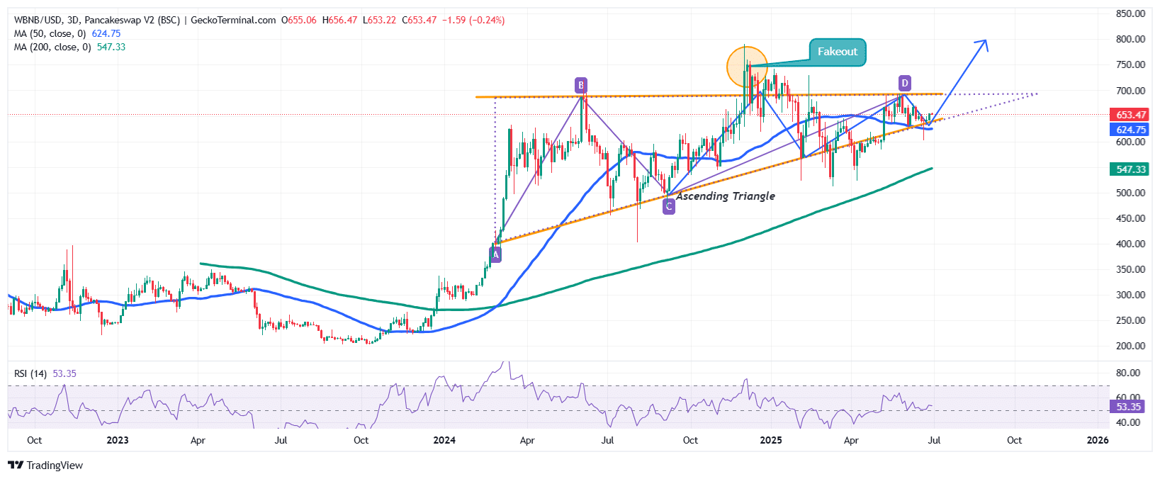 BNB Coin Price Chart Analysis Source: GeckoTerminal