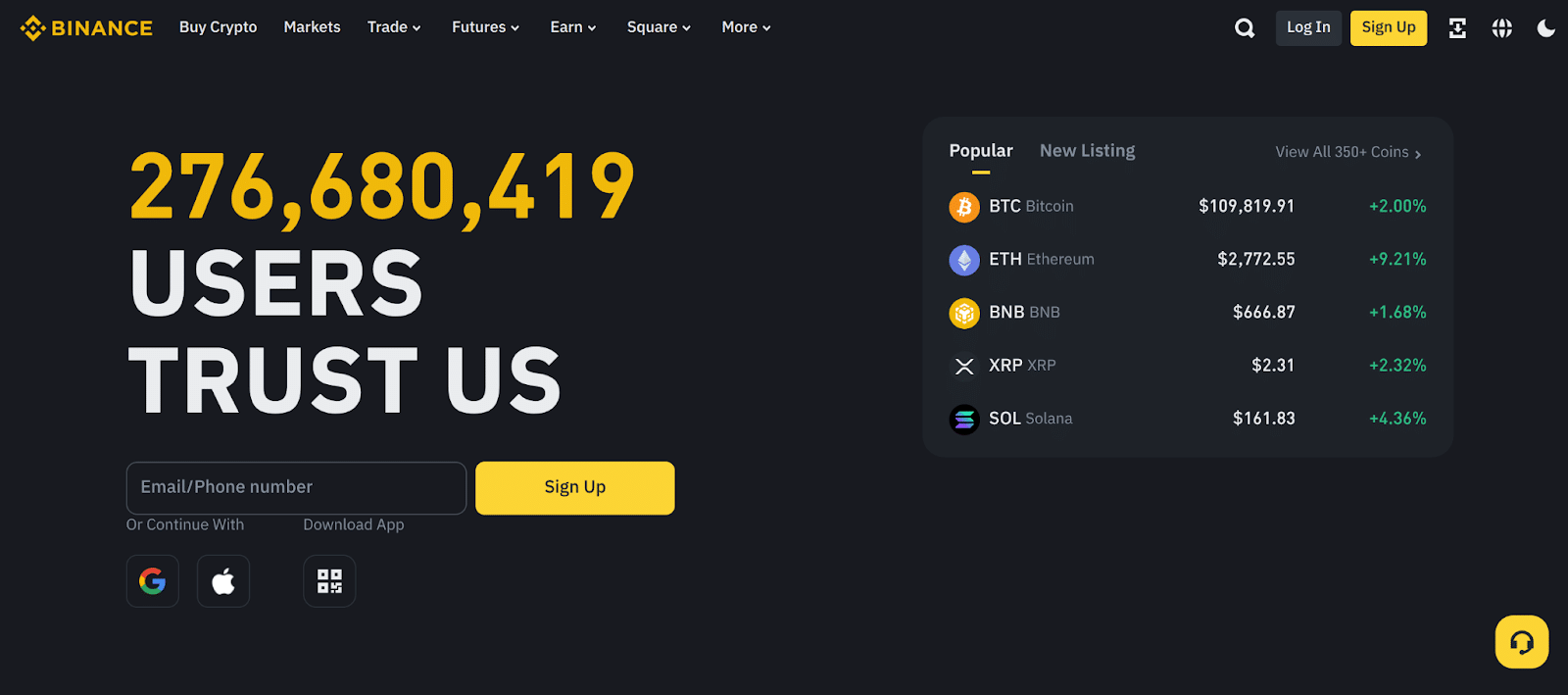 binance crypto exchange