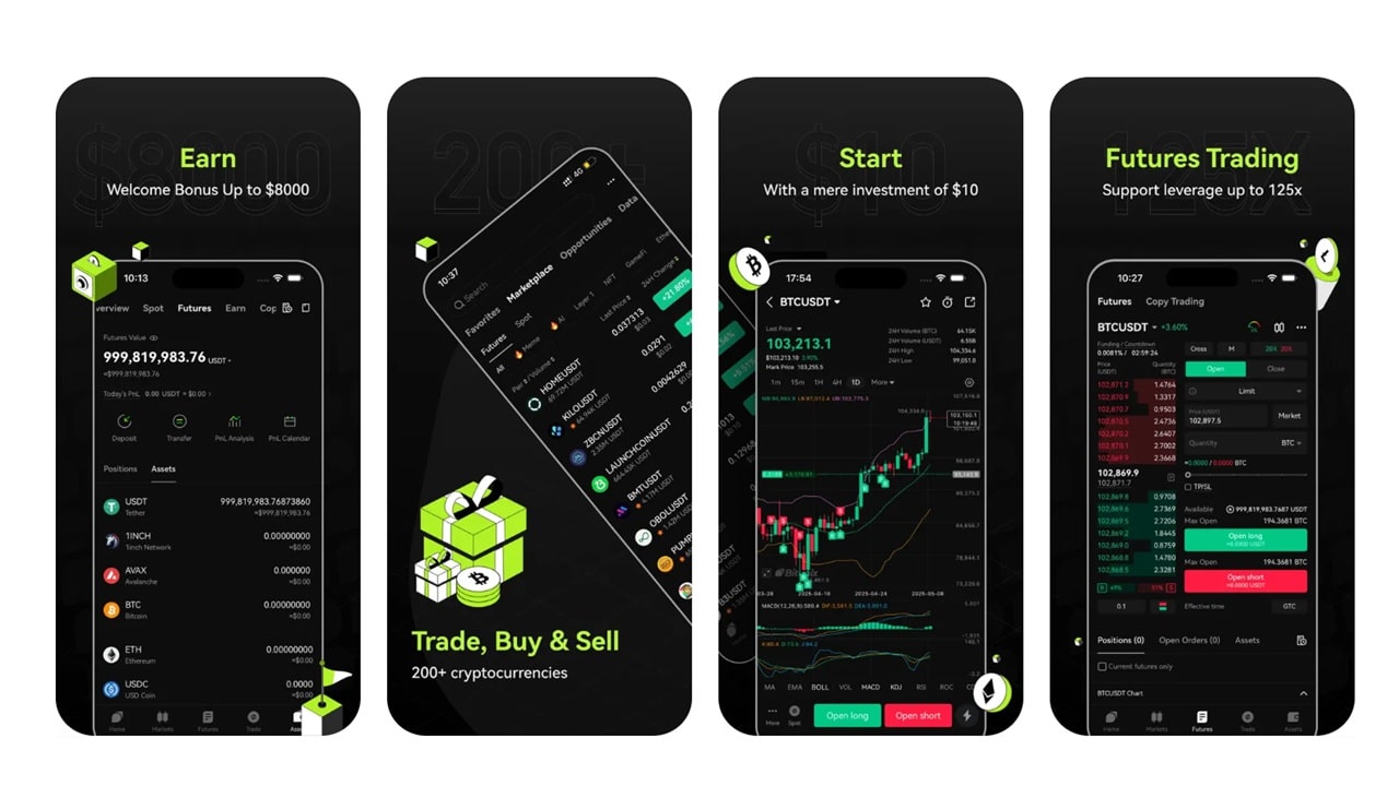 Bitunix mobile interface