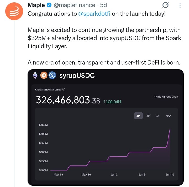maple Finance tweet