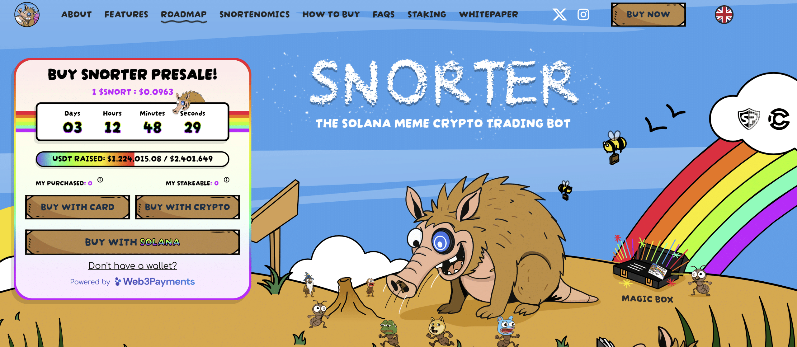Snorter Bot homepage