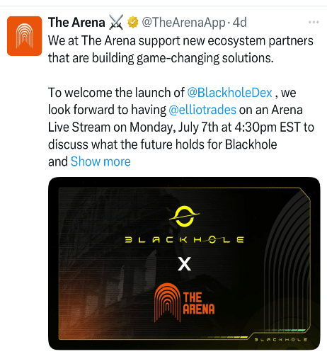 ARENA Tweet