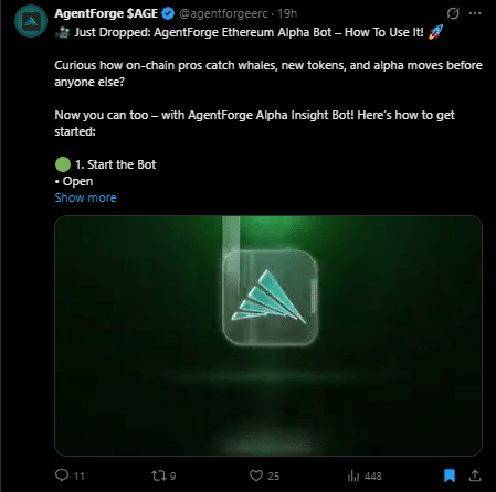 Agentforge tweet