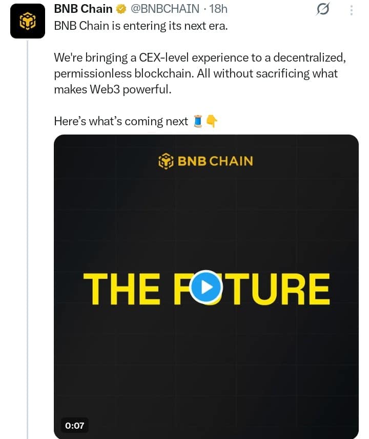 BNB tweet