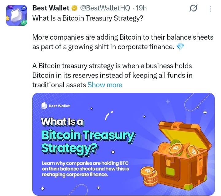 Best Wallet Token tweet