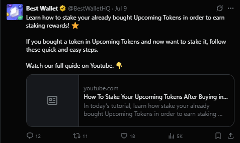 Best wallet token tweet