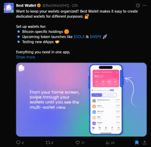 Best wallet token tweet