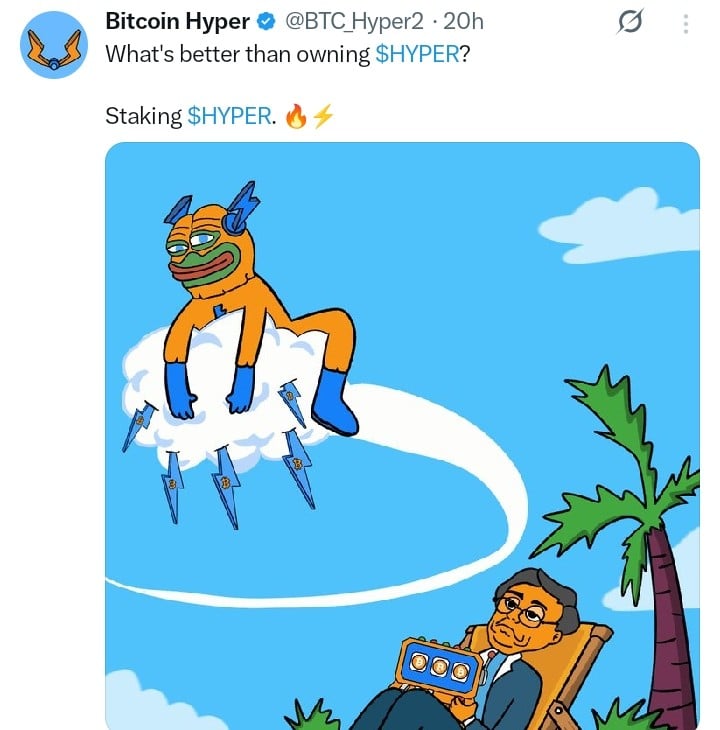 Bitcoin Hyper tweet