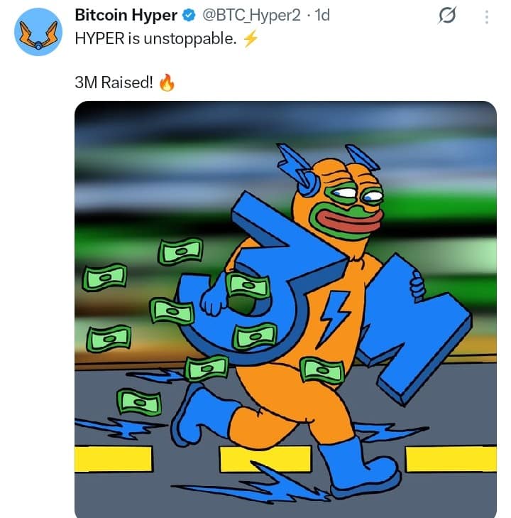 Bitcoin Hyper tweet