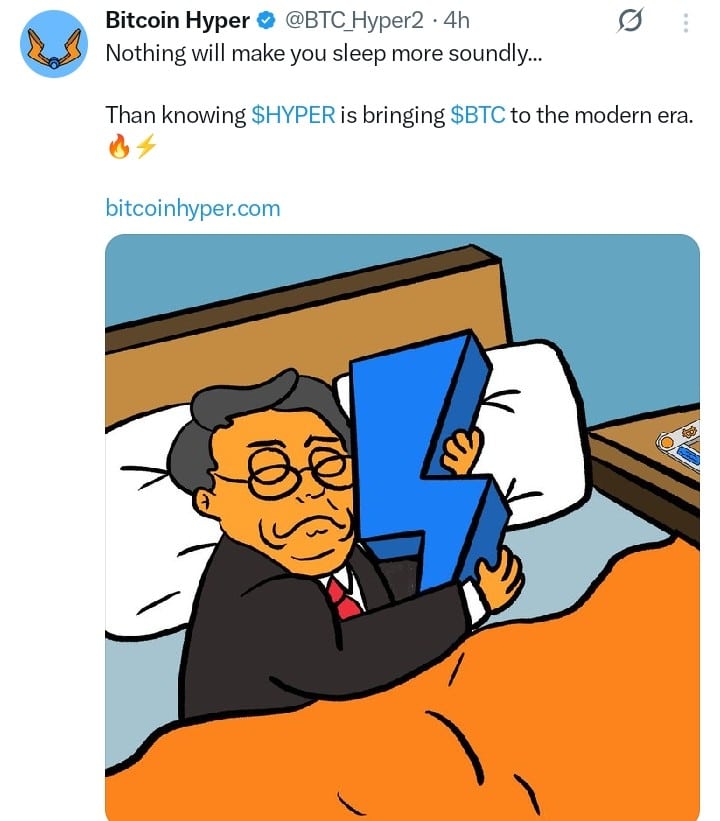 Bitcoin Hyper tweet