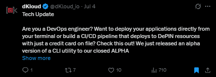 Dkloud tweet