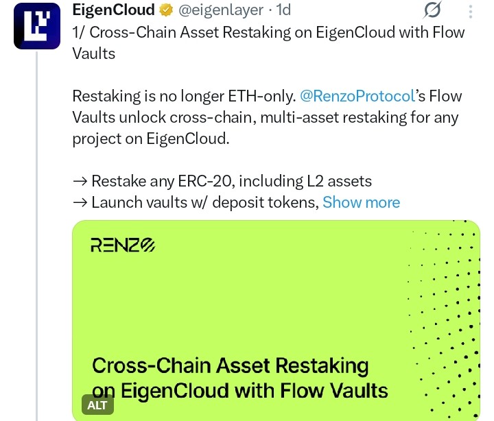 Eigenlayer tweet