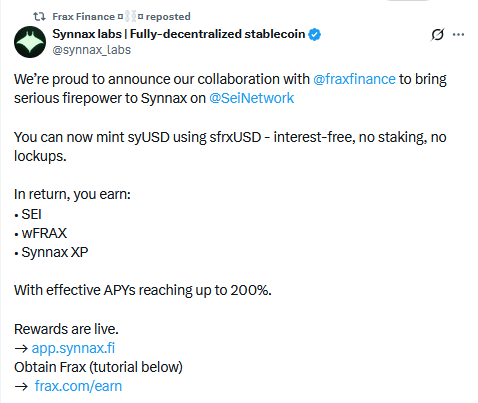 FRAX TWEET