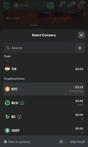 chose crypto payout