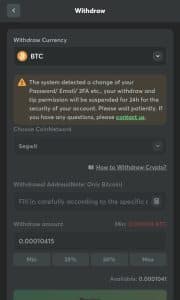 wallet ID payout at bc.game