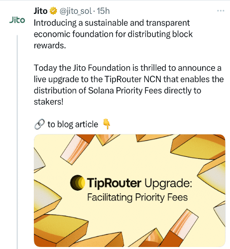 JTO Tweet