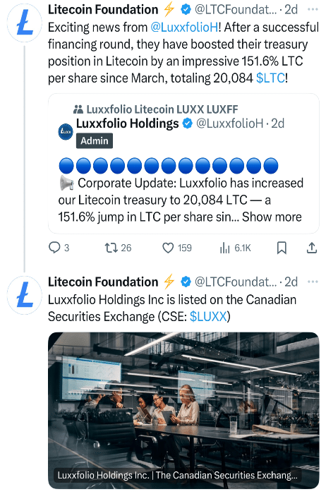 LTC Tweet
