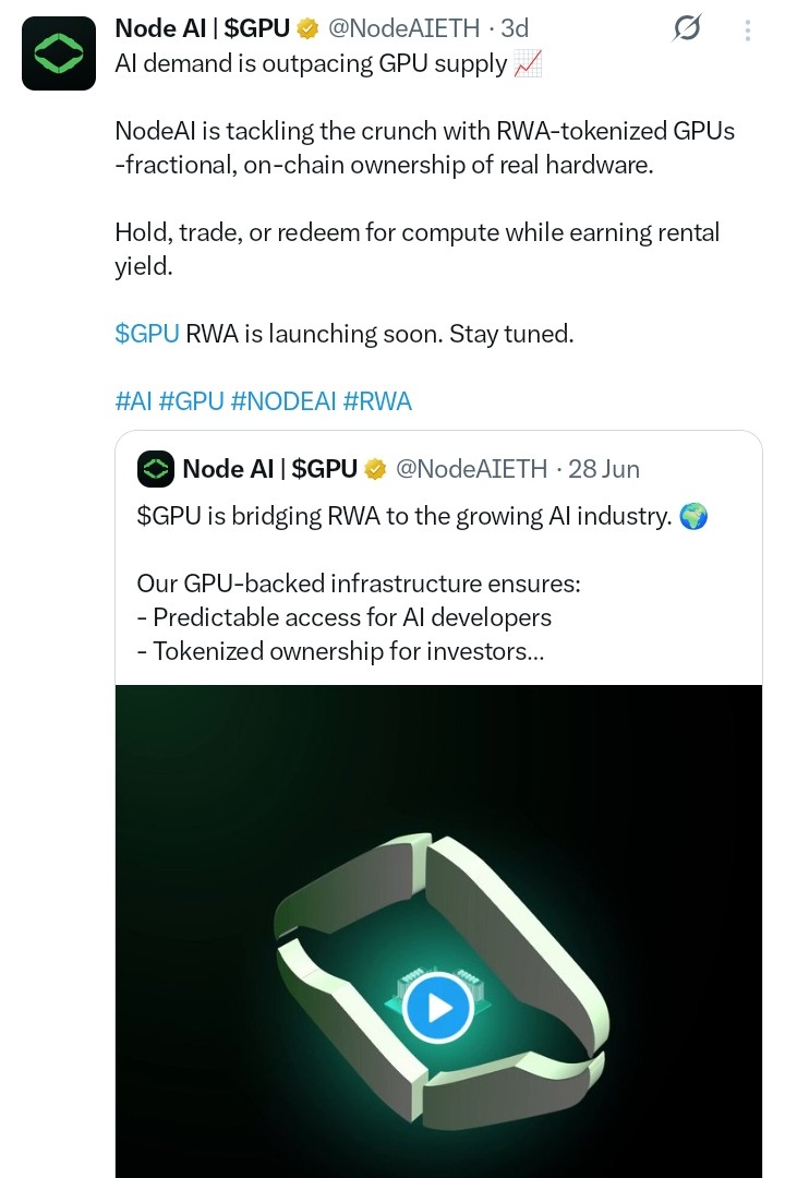 Node AI tweet