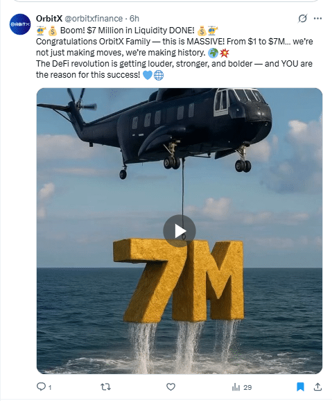 Orbitx tweet