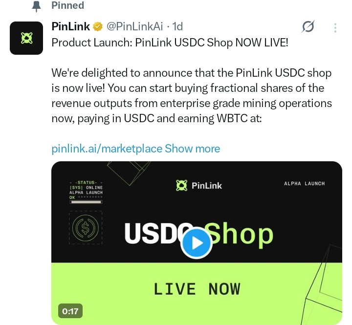 Pinlink tweet