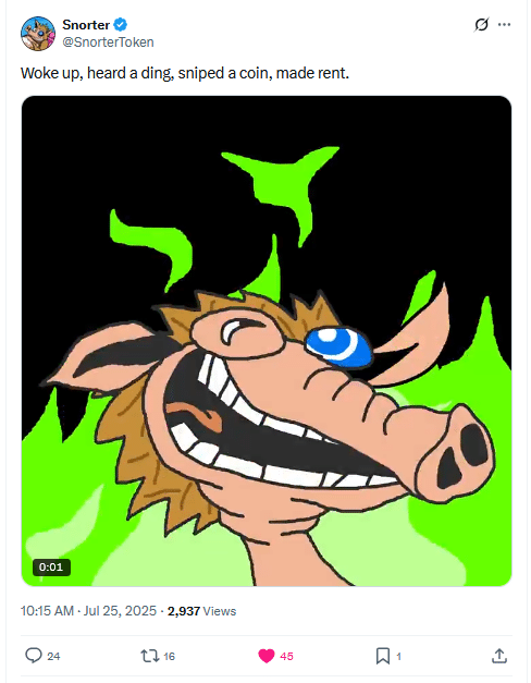 SNORT TWEET