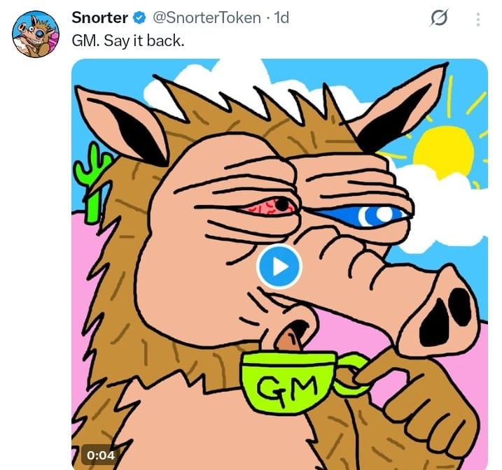 Snorter Token tweet