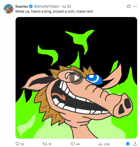 Snorter tweet