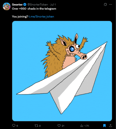 Snorter tweet