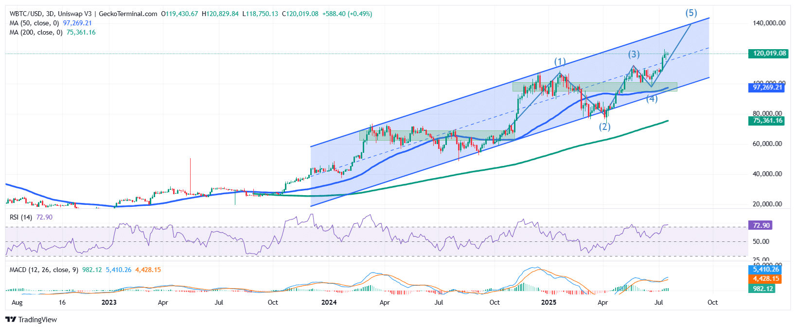 Bitcoin Price Chart Analysis Source: GeckoTerminal
