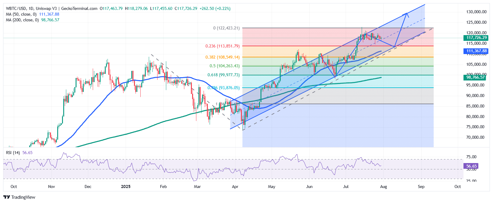 Bitcoin Price Chart Analysis Source: GeckoTerminal