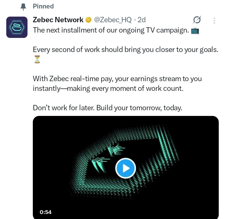 Zebec Network tweet