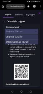 coincasino depositing