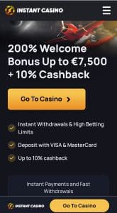 instant casino homepage