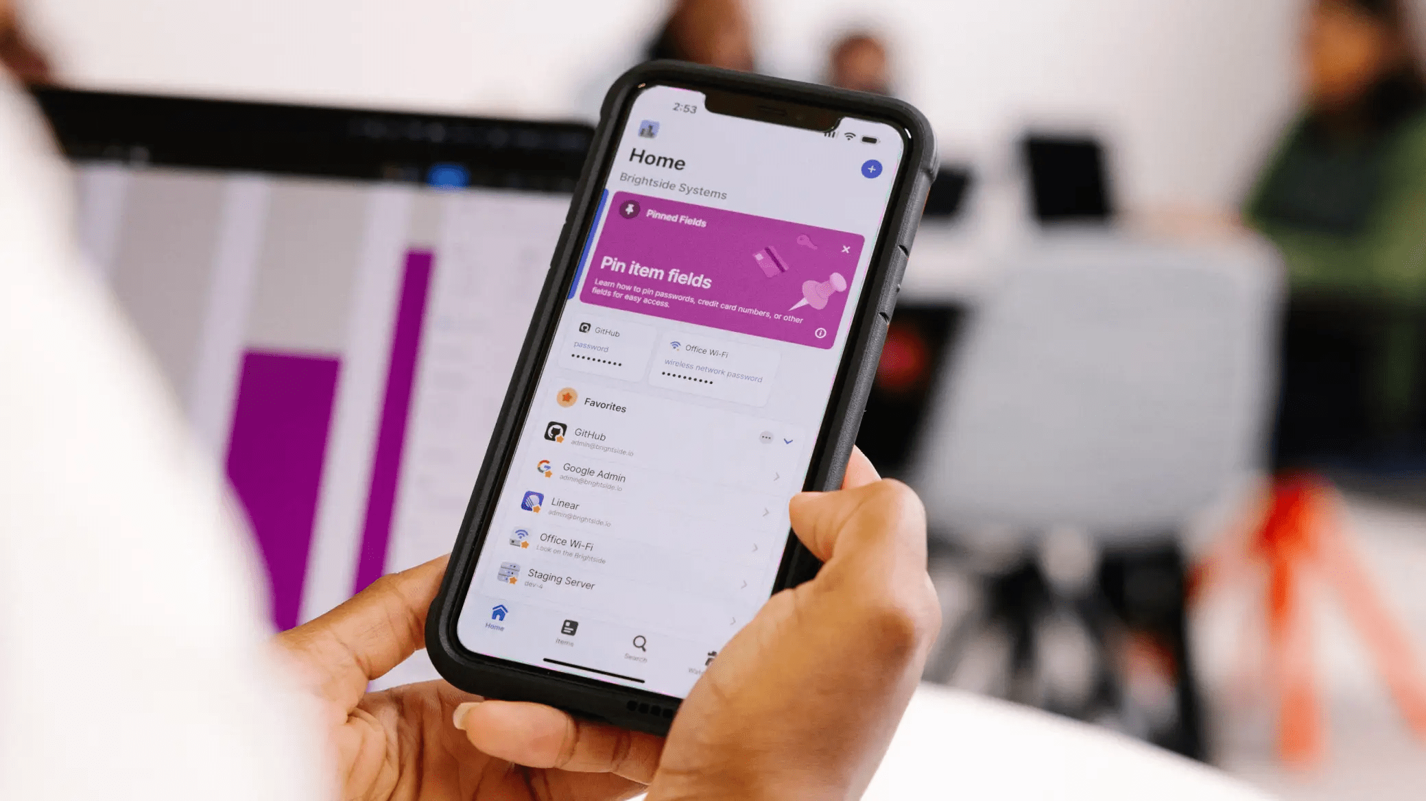 Password manager on phone for 2FA