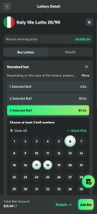 place bet on lottery