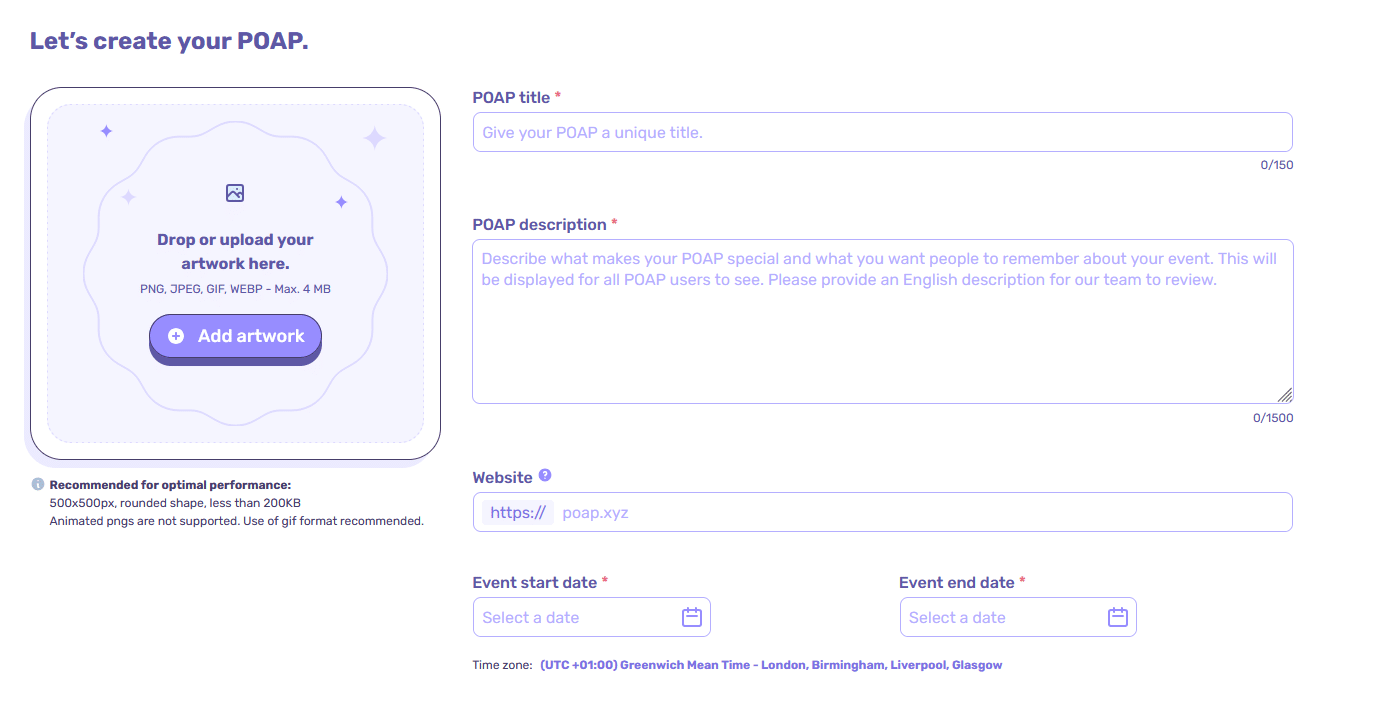 create a poap