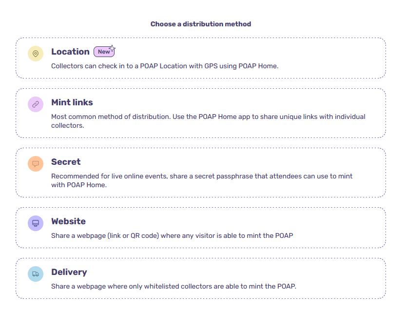 distribute your poap