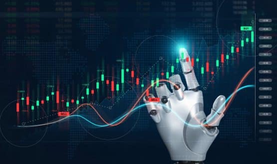 AI hand on price chart