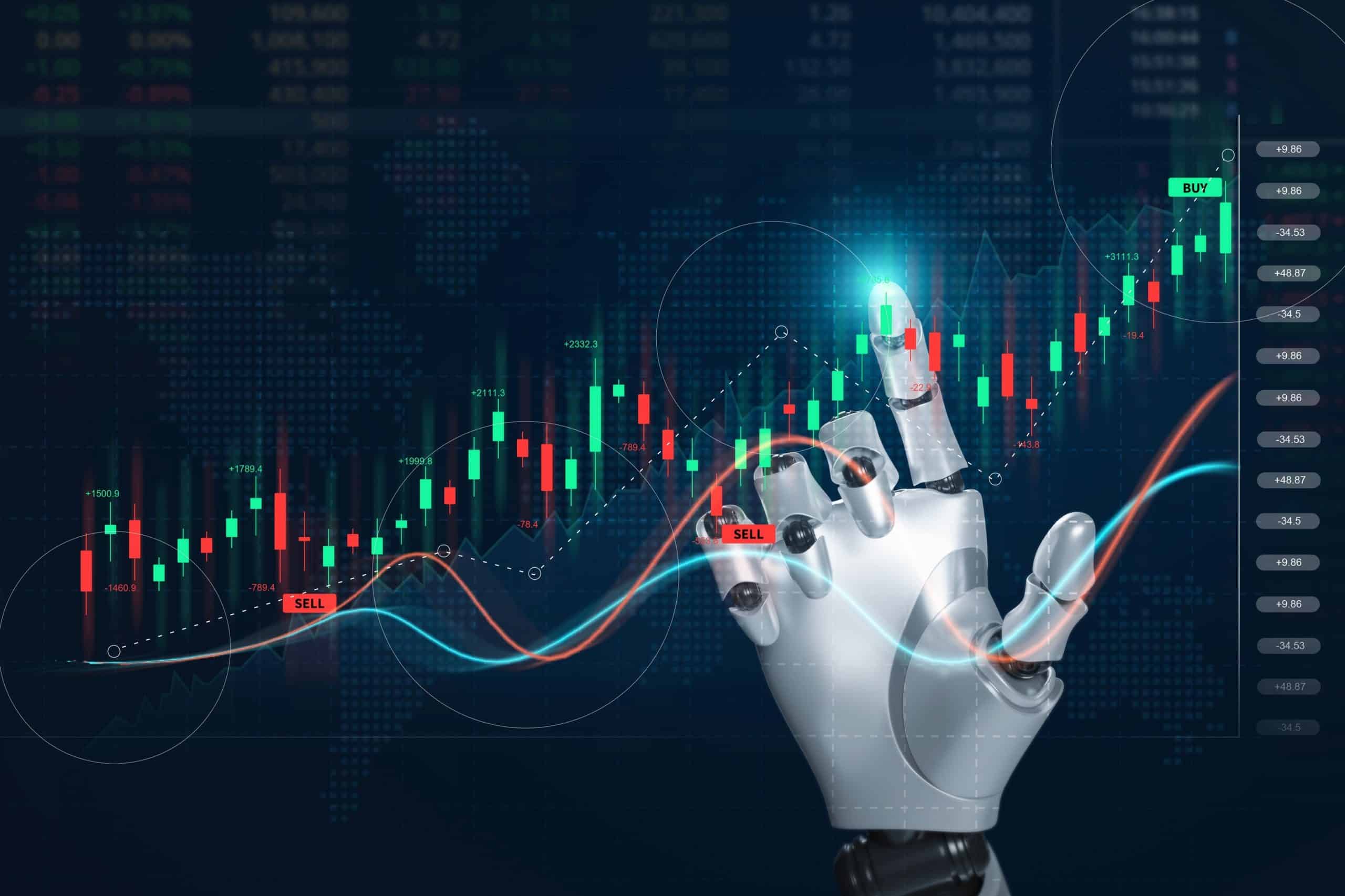 AI hand on price chart