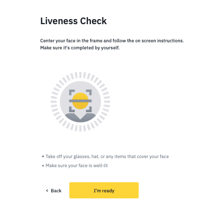 Binance KYC step 2