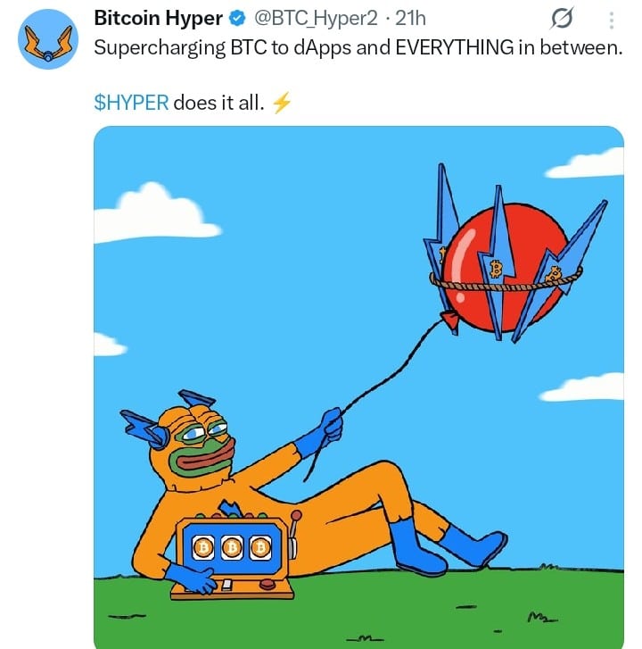 Bitcoin Hyper tweet