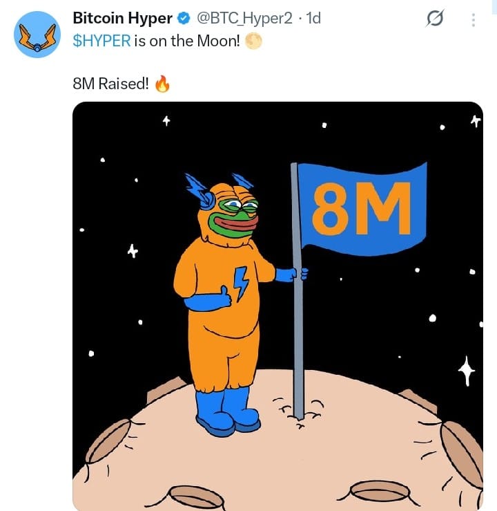 Bitcoin Hyper tweet