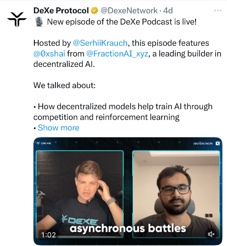 DEXE Tweet