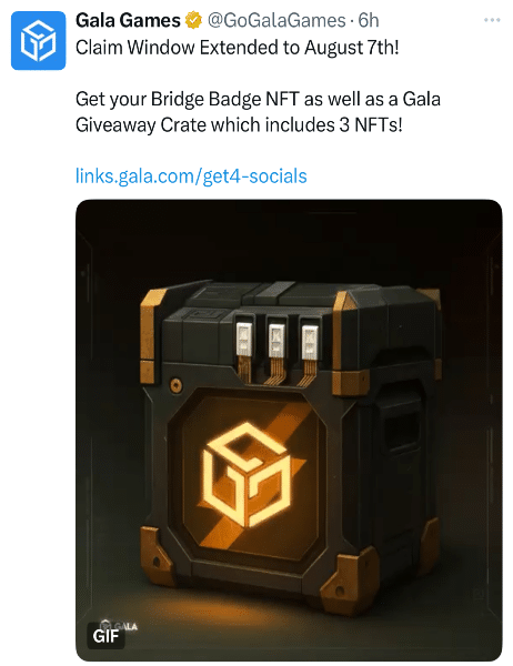 GALA Tweet