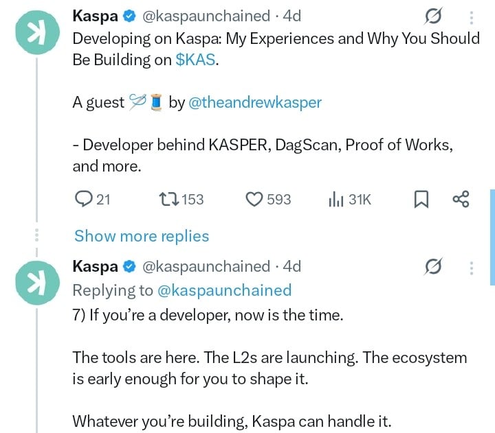 Kaspa tweet