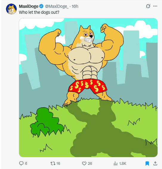 Maxi doge tweet
