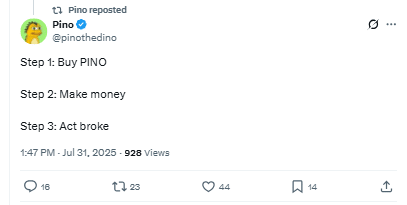 PINO Tweet