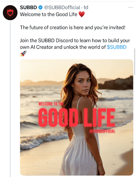 SUBBD Tweet